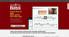 Desktop Screenshot of how2play-bass.com